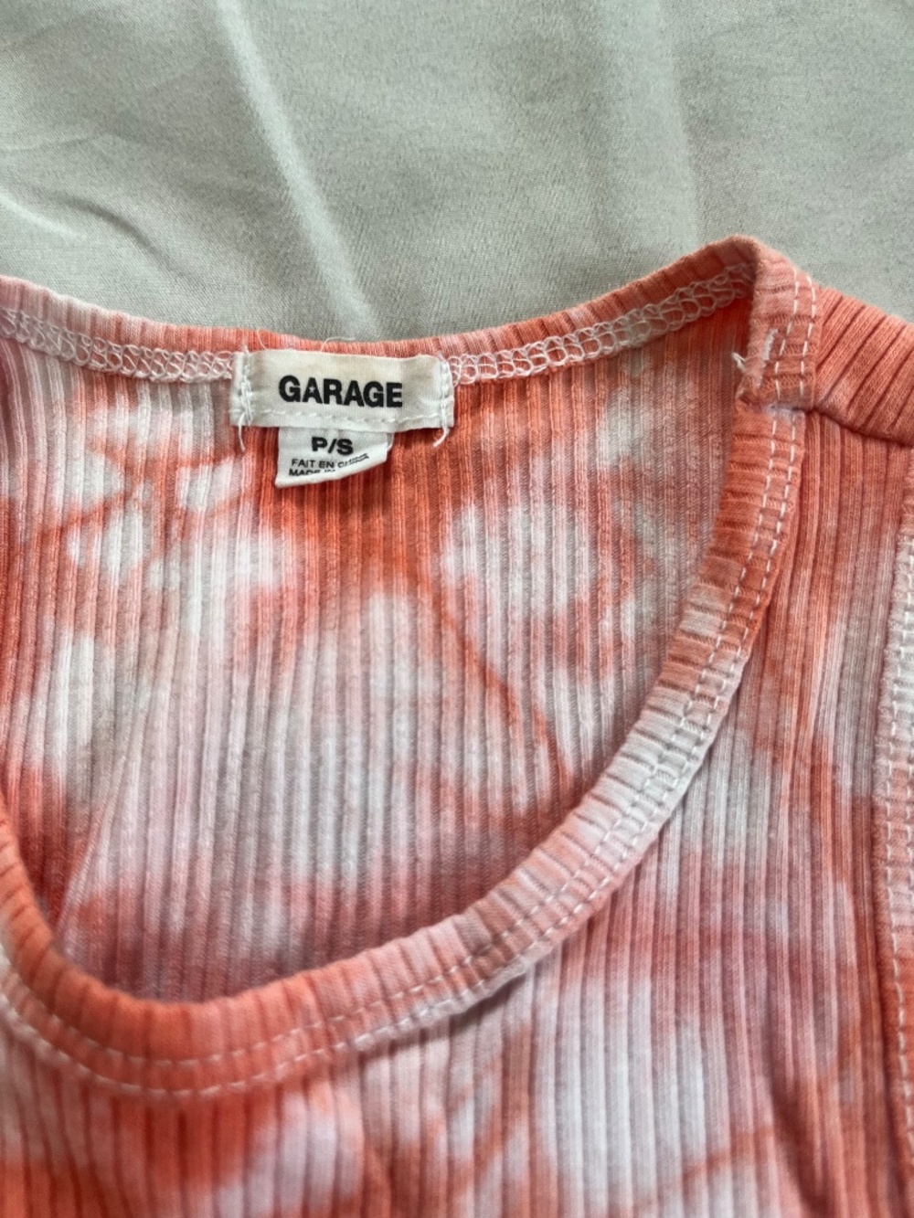 Garage tie dyed cropped tank top - Picture 3 of 3